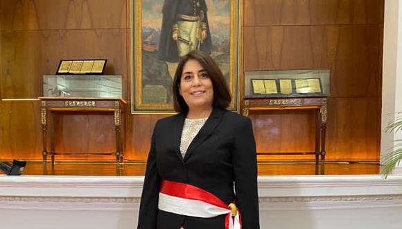 Delia Muñoz, cuando juramentó como ministra de Justicia en noviembre de 2020  (Foto: Renzo Salazar. 2019)