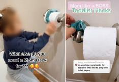 Madre sorprende por su método para evitar que los niños jueguen con el papel higiénico