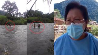 Obstetra cruza caudaloso río Anapati para atender a familias en el Vraem (VIDEO)