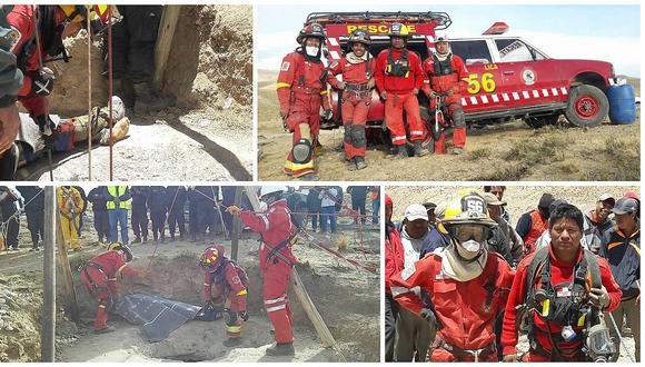 Facebook: Este es el conmovedor mensaje del bombero que rescata cuerpos de mineros en Huancavelica