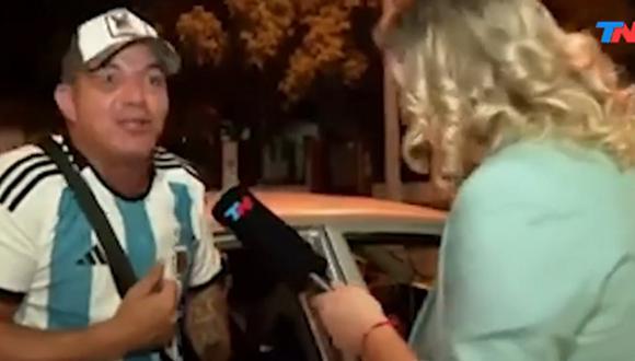 Un hincha argentino vivió un momento inusual al olvidar la dirección de su alojamiento. (Foto: Instagram)