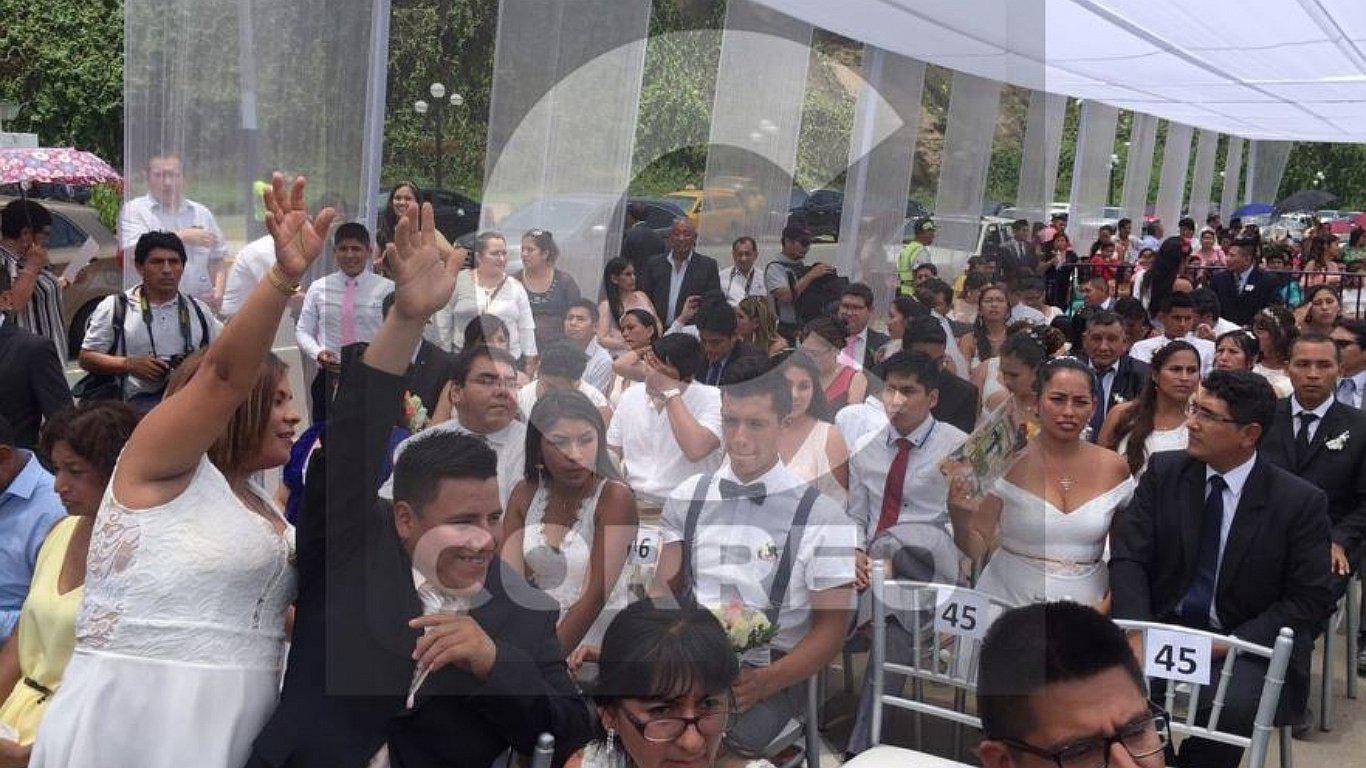San Valentín: Más de 70 parejas se casaron hoy en Chorrillos (FOTOS)