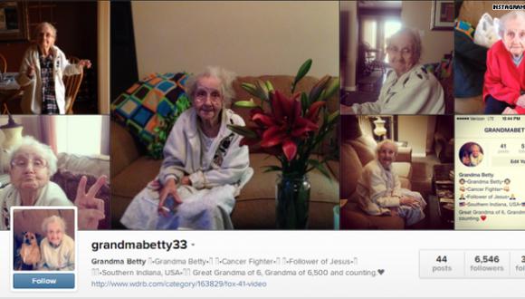 "Grandma Betty": La tierna ancianita con cáncer que muestra su vida en Instagram