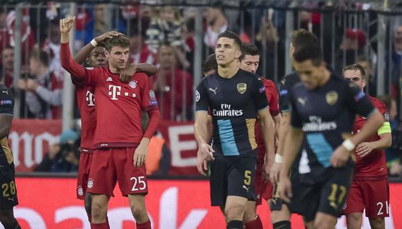 Champions League: Bayern Munich vapuleó 5-1 al Arsenal
