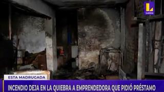 Pierde su negocio por un incendio en San Juan de Lurigancho: “De dónde voy a pagar al banco” (VIDEO)
