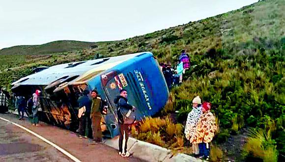Racha de accidentes en la carretera Juliaca - Arequipa deja heridos