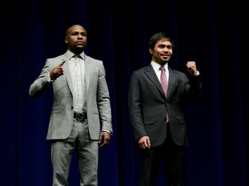 Floyd Mayweather y Manny Pacquiao se vieropn las caras