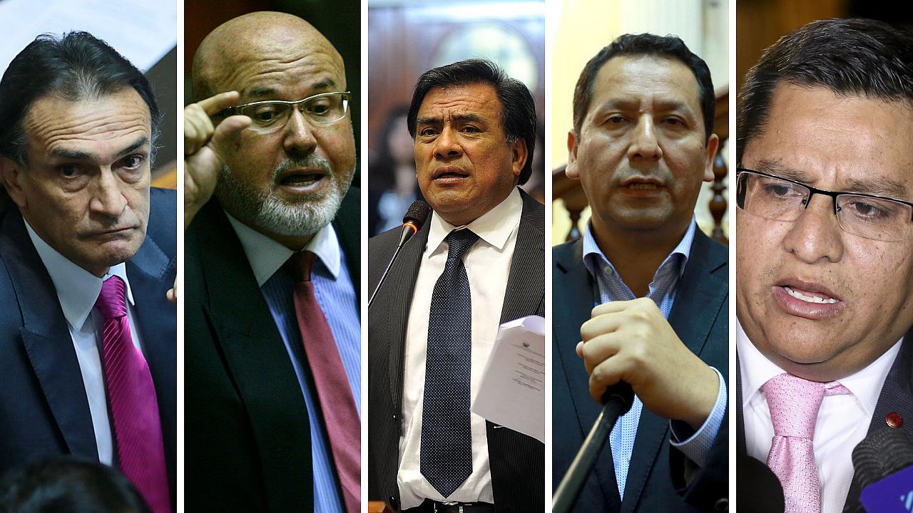 Fiscalía investiga a congresistas Héctor Becerril, Javier Velásquez, Carlos Bruce, César Vásquez y Clemente Flores