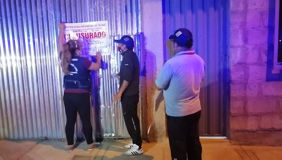 Personal de fiscalización de la Municipalidad Provincial de Tacna clausuro cantina clandestina en centro poblado Augusto B. Leguía y multo a propietario con 5.060 soles