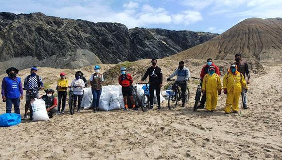 Piura: Ciclistas paiteños recogieron más de 400 kilos de basura en playa El Audaz (Foto: Municipalidad de Paita)