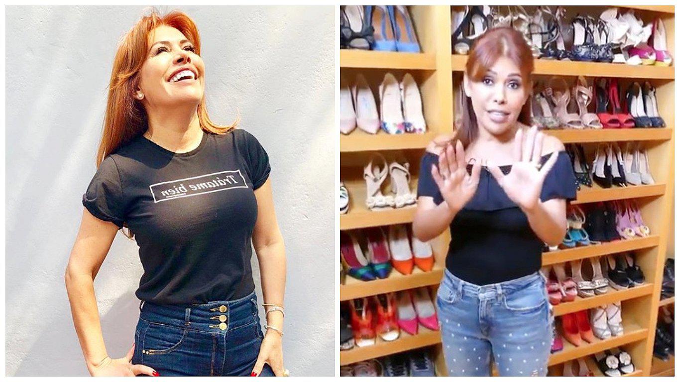 Magaly Medina impresiona a sus seguidores con su colección de zapatos (VIDEO)