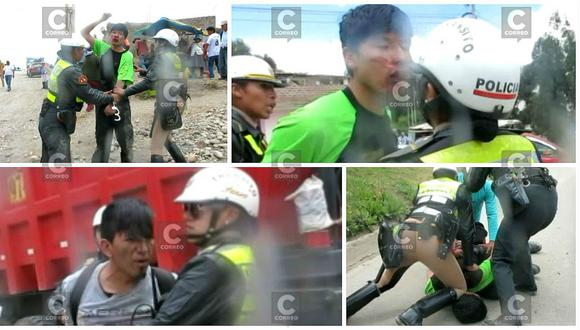 Mira este nuevo caso de agresión a policías que se registra en Huancayo (VIDEO)