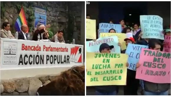 Arribo de García Belaunde a Cusco genera reclamos (VIDEO) 