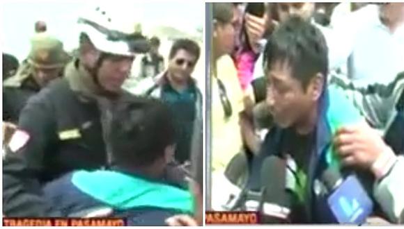 Pasamayo: padre de última víctima abrazó y agradeció a equipo de rescate (VIDEO)
