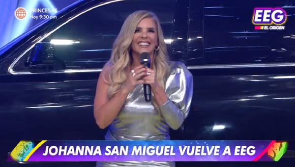 Johanna San Miguel regresó a la conducción de "Esto es guerra". (Foto: Captura América TV)