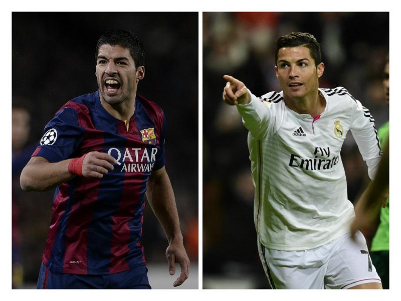 Luis Suárez y Cristiano Ronaldo, máximos goleadores del año 2014