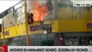 Incendio en almacén en San Juan de Lurigancho fue atendido por seis unidades (VIDEO)