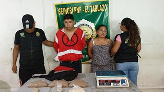 Tumbes: Capturan a dos personas con 3 kilos de cocaína en el centro poblado Andrés Araujo