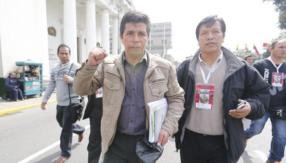 Pedro Castillo, dirigente de protestas de docentes en los últimos años, es el candidato presidencial de Perú Libre. (Foto: Alonso Chero / GEC)