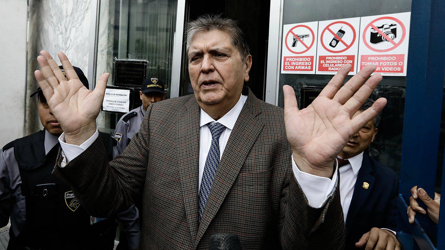 EN VIVO Alan García: Poder Judicial evalúa ahora si dicta impedimento de salida en su contra 