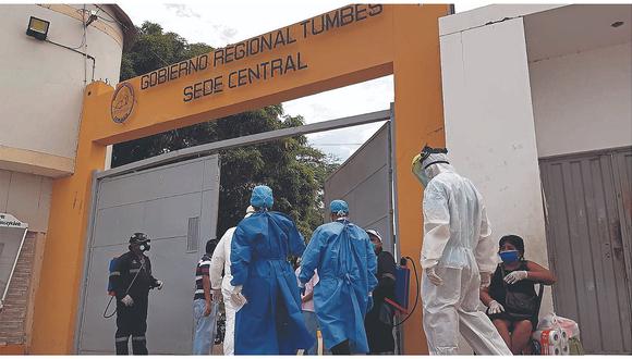 Sede del Gobierno Regional de Tumbes no gasta ni un sol contra el virus