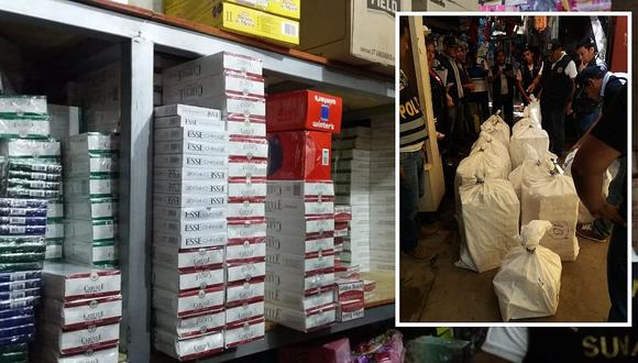 Decomisan cigarrillos de contrabando en el mercado de Talara