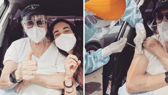 Chiara Pinasco contó en sus redes sociales cómo fue la segunda dosis de la vacuna contra el COVID-19 del actor 'Rulito' Pinasco. (Foto: Instagram @chiarapinasco).