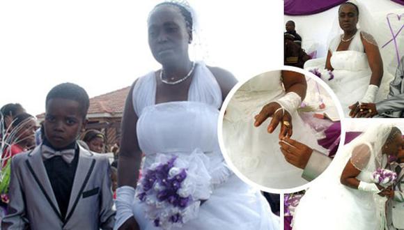 Sudáfrica: Niño de ocho años se casa con mujer de 61