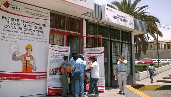 Tacna: Más de 30 nuevos obreros buscarán oportunidad laboral en Construcción Civil