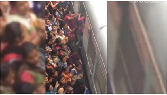 YouTube: Así es como suben pasajeros a trenes de la India (VIDEO)