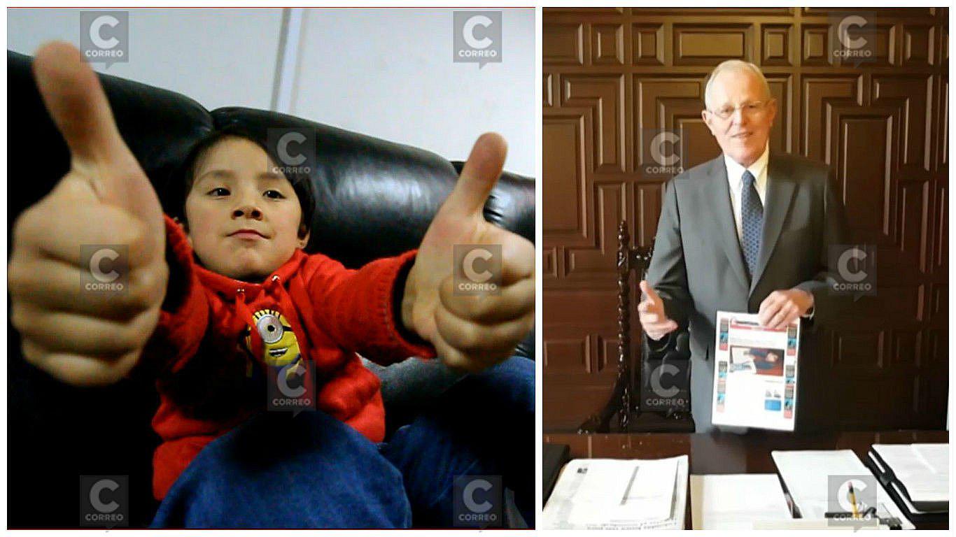 Mira la enternecedora reacción de Kevin al escuchar la respuesta de PPK (VIDEO)