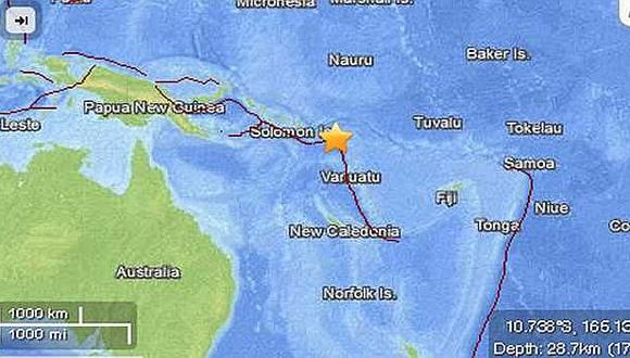 Sismo de 6,9 grados de magnitud golpea nuevamente las Islas Salomon