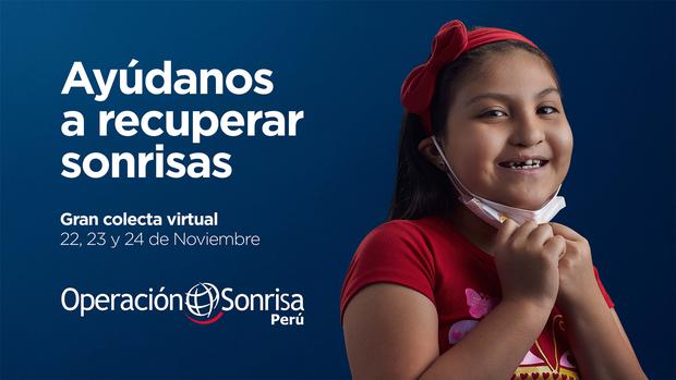 'Operación Sonrisa Perú', realizará este 22, 23 y 24 de noviembre la 16va edición de su colecta anual, en esta oportunidad bajo el nombre ‘Ayúdanos a recuperar sonrisas’. (Foto: Operación sonrisa)