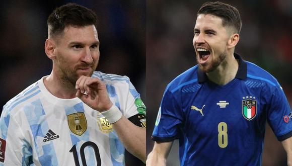 Argentina vs. Italia se enfrentan en el partido de la Finalissima. (Foto: AFP)
