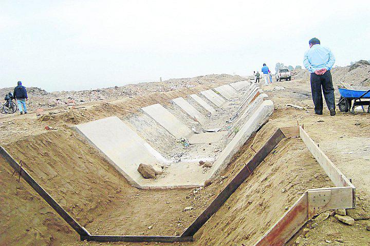 Canalización del canal de Ñoco seguirá inconclusa hasta el 2018