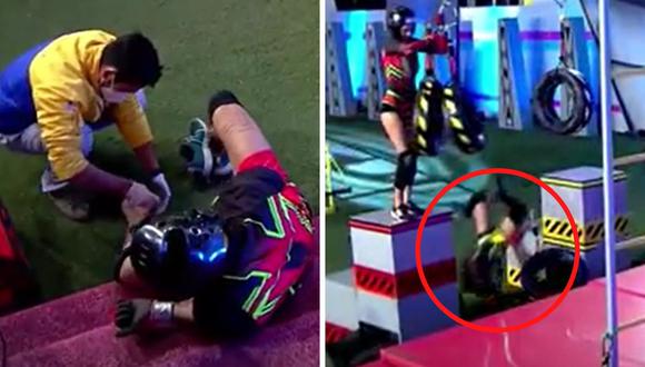 Rafael Cardozo, Rosángela Espinoza y Gino Assereto sufrieron terribles golpes mientras competían. (Foto: captura América TV)