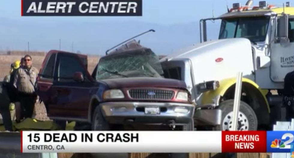 Al menos 15 muertos por un accidente de tráfico en California, Estados Unidos. (Captura de video).