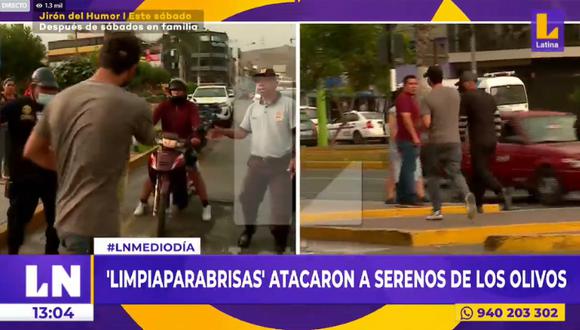 Limpiaparabrisas atacaron a serenos de Los Olivos. Foto: Latina