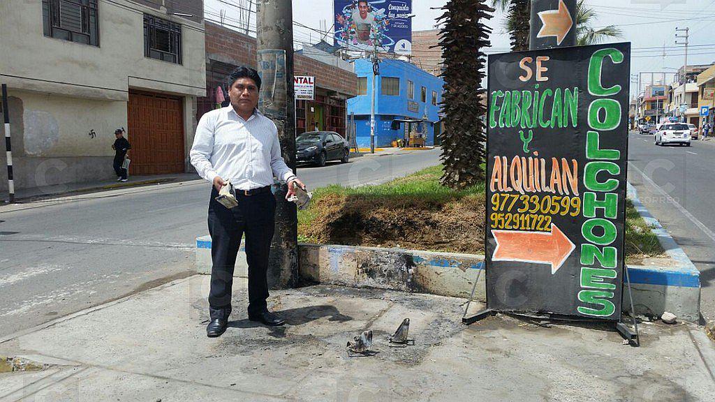 Alcalde denuncia ataque sistemático de pirómanos contra tachos de basura 