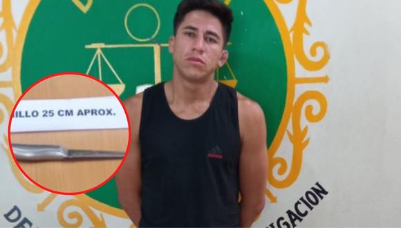 Detenido, que acuchilló a joven en Pacasmayo, registra 17 denuncias policiales en los últimos cuatro años. (Foto: PNP)