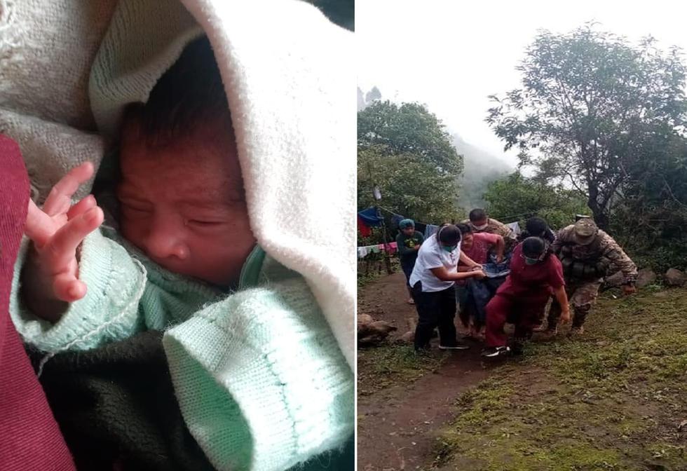 La mujer dio a luz en su humilde casa de la sierra de la región Piura. La bebé se encuentra en buen estado de salud. (Foto: Ejército)