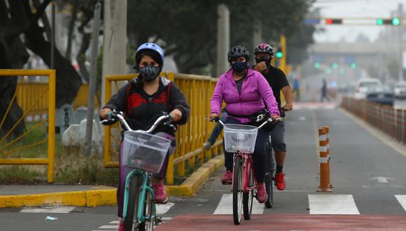 El uso de las bicicletas y de ciclovías ha aumentado en el contexto de la pandemia del coronavirus (COVID-19). (Fotos: Fernando Sangama/ @photo.gec)