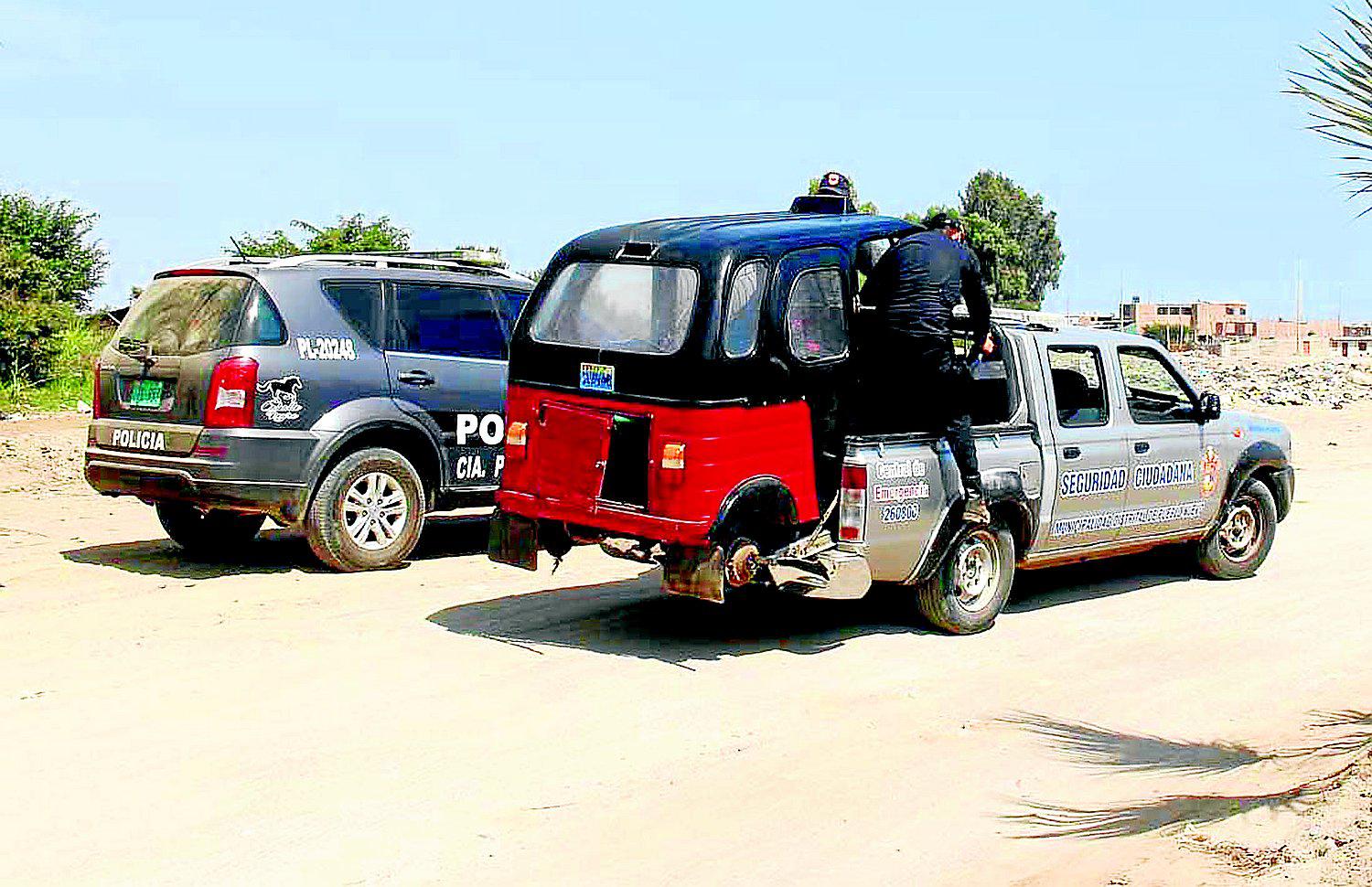 Roban y desmantelan mototaxis para vender los accesorios