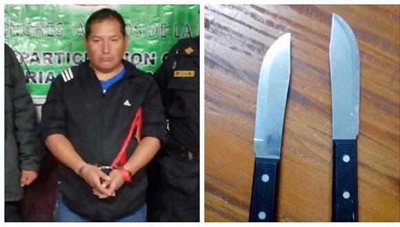 Cusco: Sujeto ataca a policía con cuchillo de cocina