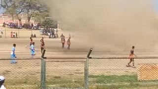 Senamhi explica la aparición de un remolino durante partido de fútbol en Piura (VIDEO)
