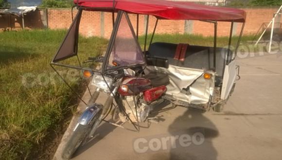 Oxapampa: Auto embiste a mototaxi y deja dos heridos 