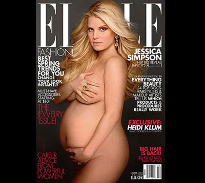 Jessica Simpson posa desnuda y embarazada