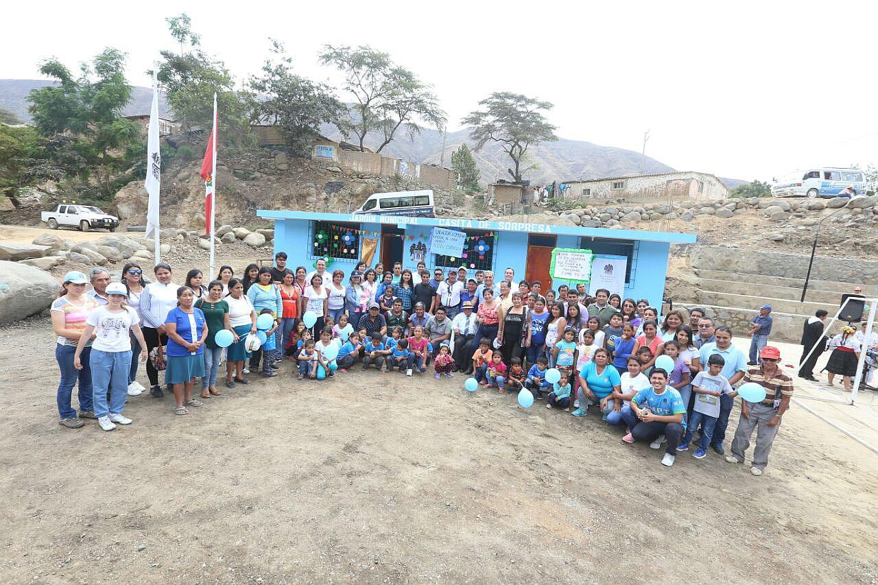 Poroto: Comuna provincial reconstruye jardín de niños destruido por lluvias