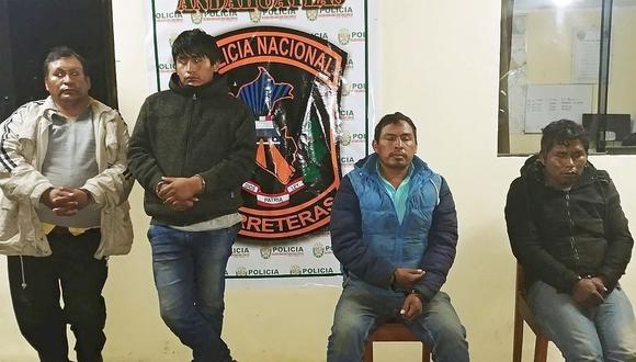 Banda de puneños cae con 45 kilos de cocaína de alta pureza en Apurímac