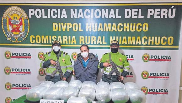 Policía lo arresta cuando viajaba en un auto por la carretera de penetración del caserío de Shiramarca-Huamachuco.